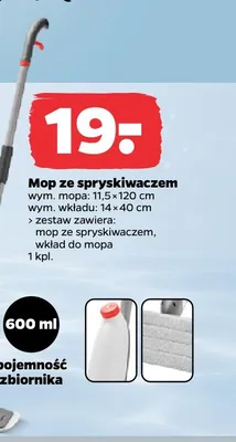 Mop ze spryskiwaczem promocja w Netto