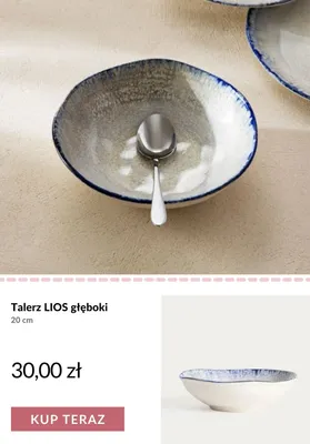 Talerz głęboki LIOS 20 cm promocja w Homla