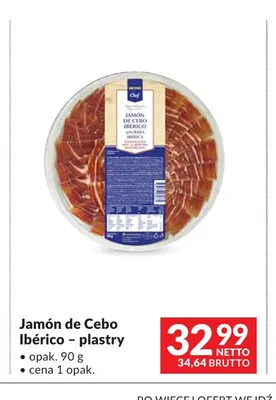 Jamón de Cebo Ibérico plastry METRO Chef promocja w Makro