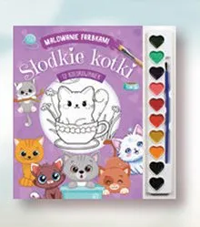 Kolorowanka Słodkie kotki Malowanie farbami promocja w Biedronka
