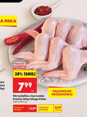 Skrzydełka z kurczaka Kraina Mięs Mega Paka promocja w Biedronka
