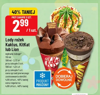 Lody rożek promocja w POLOmarket
