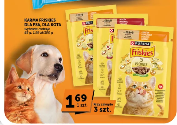 Karma dla kota Purina Friskies z kurczakiem promocja w ABC