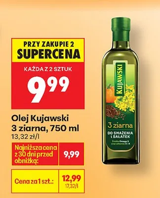 Olej 3 ziarna promocja w Biedronka