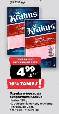 Szynka wieprzowa eksportowa Krakus promocja w Netto