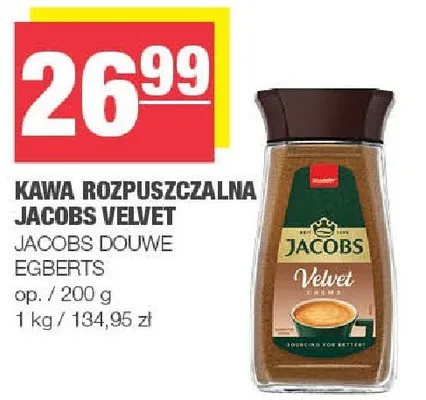 Kawa rozpuszczalna Jacobs Velvet promocja w SPAR