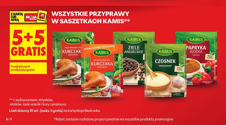 Czosnek granulowany Kamis promocja w Biedronka