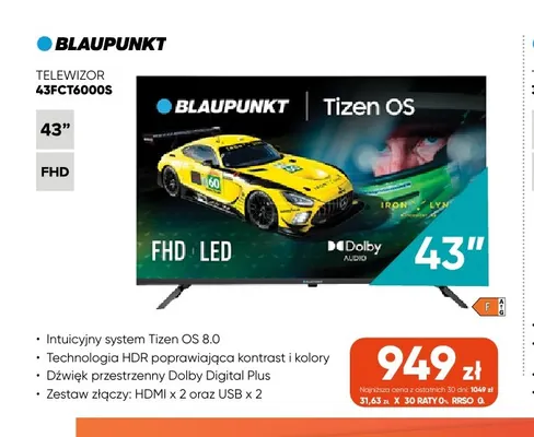 Telewizor 43FCT6000S Blaupunkt promocja w Max Elektro