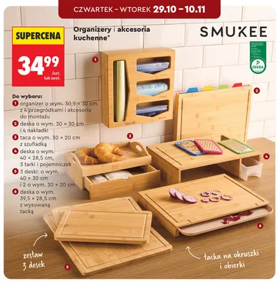 Taca o wym. 30x20 cm z szufladką Smukee promocja w Biedronka
