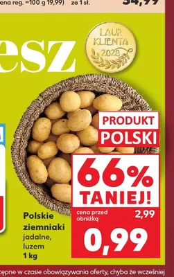 Ziemniaki jadalne polskie luzem promocja w Kaufland