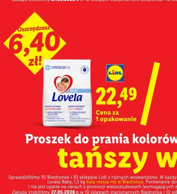 Proszek do prania kolorów Lovela Baby promocja w Lidl