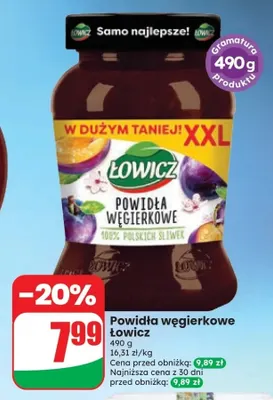 Powidła węgierkowe Łowicz promocja w Dino