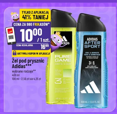 Żel pod prysznic Adidas Pure Game promocja w POLOmarket