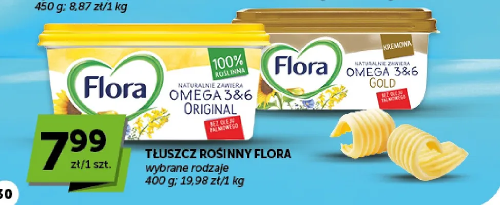 Tłuszcz roślinny Flora promocja w Groszek