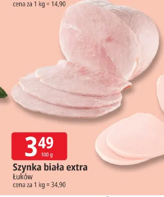 Szynka biała extra Łuków promocja w Leclerc