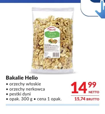 Bakalie Helio pestki dyni promocja w Makro