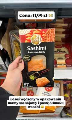 Sashimi łosoś wędzony Asia Flavours promocja w Biedronka