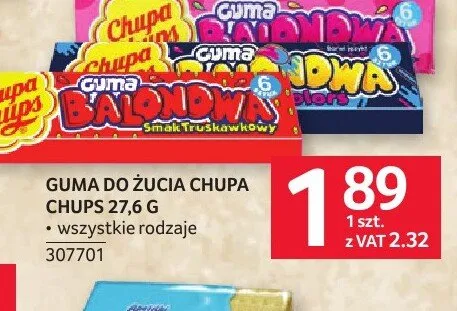 Guma do żucia Chupa Chups Balonowa o smaku truskawkowym promocja w Selgros