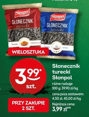 Słonecznik turecki Słonpol prażony z przyprawami promocja w Żabka