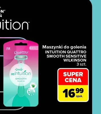 Maszynki do golenia Intuition Quattro Smooth Sensitive Wilkinson Sword promocja w Carrefour