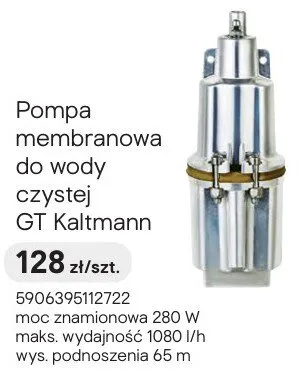Pompa membranowa do wody czystej promocja w Castorama