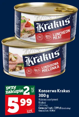 Konserwa Krakus luksusowa mielonka promocja w TOPAZ