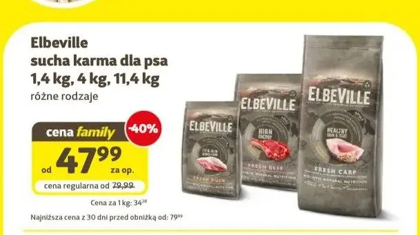 Sucha karma dla psa Elbeville High Energy promocja w Super Zoo