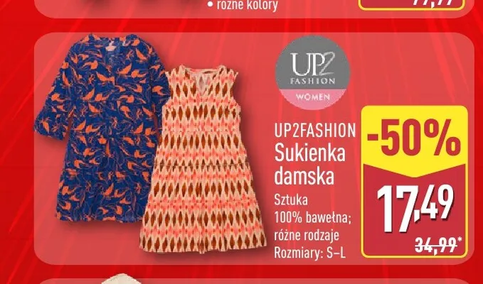 Sukienka damska UP2FASHION promocja w Aldi