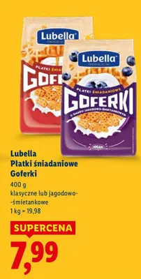 Płatki śniadaniowe Goferki klasyczne lub jagodowo-śmietankowe promocja w Lidl