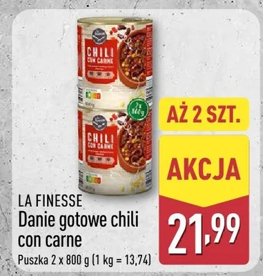 Danie gotowe chili con carne La Finesse promocja w Aldi