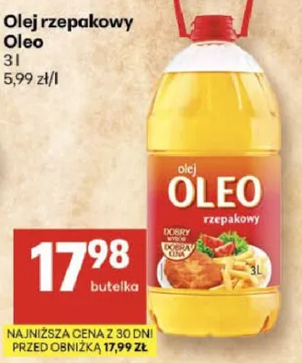 Olej rzepakowy promocja w Delikatesy Centrum