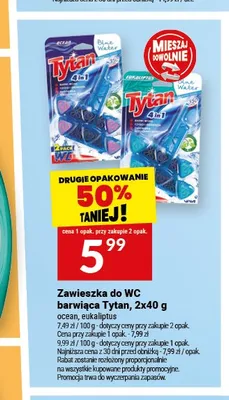 Zawieszka do WC barwiąca Tytan Eukaliptus promocja w Twój Market