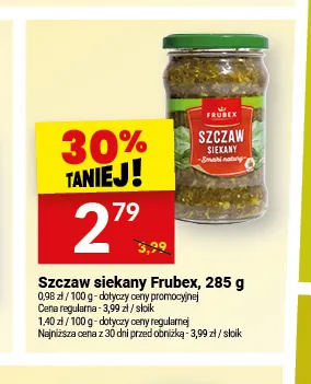 Szczaw siekany Frubex promocja w Twój Market