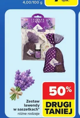 Zestaw lawendowy w saszetkach promocja w Carrefour