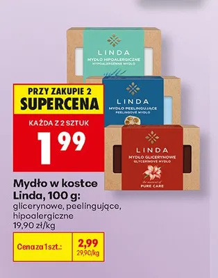 Mydło w kostce Linda hipoalergiczne promocja w Biedronka