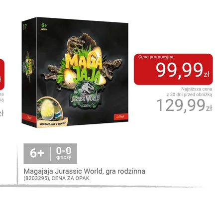 Gra rodzinna Magajaja Jurassic World promocja w Smyk