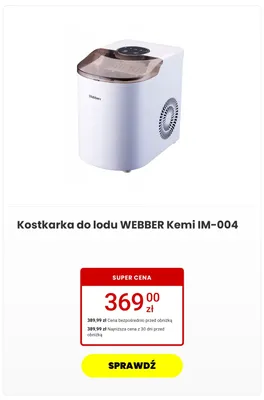 Kostkarka do lodu Webber Kemi promocja w Media Expert