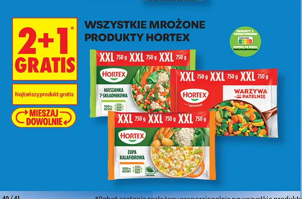 Mrożone produkty Hortex promocja w Biedronka