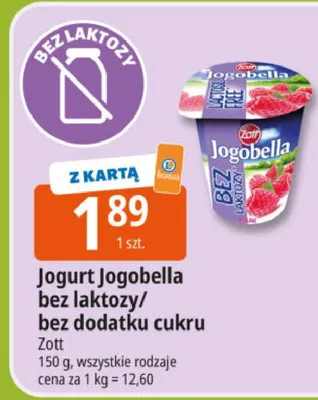 Jogurt Jogobella bez laktozy/ bez dodatku cukru promocja w Leclerc