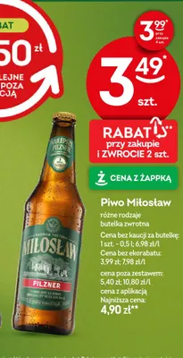 Piwo Miłosław promocja w Żabka