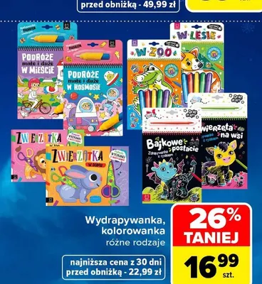 Wydrapywanka, kolorowanka promocja w Carrefour