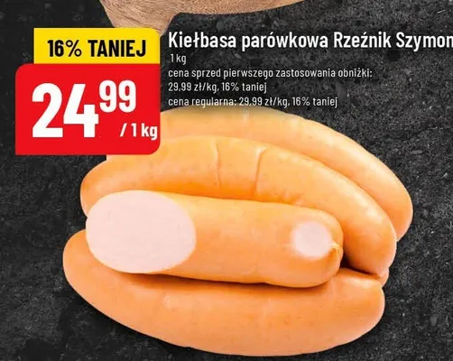 Kiełbasa parówkowa Rzeźnik Szymon promocja w POLOmarket