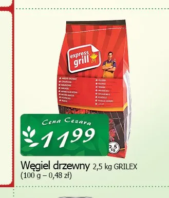 Węgiel drzewny Grilex promocja w CEZAR Delikatesy