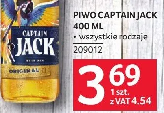 Piwo Captain Jack wszystkie rodzaje promocja w Selgros