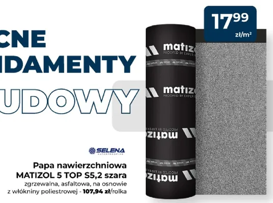 Papa nawierzchniowa Matizol 5 Top S5,2 szara promocja w PSB Mrówka
