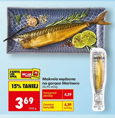 Makrela wędzona na gorąco Marinero promocja w Biedronka