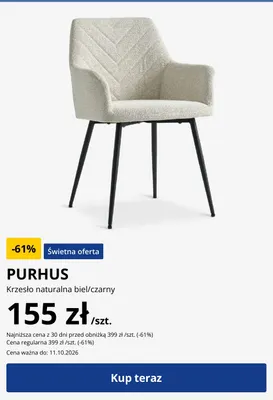 Krzesło Purhus promocja w Jysk