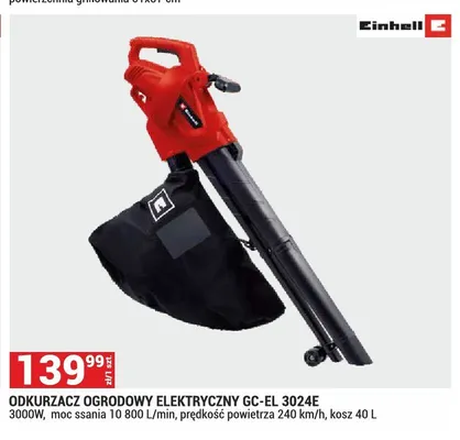 Odkurzacz ogrodowy elektryczny Einhell GC-EL 3024E promocja w Merkury Market