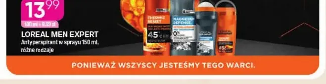 Antyperspirant w sprayu L'Oréal Men Expert promocja w Drogerie Koliber