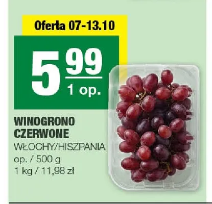 Winogrona czerwone promocja w SPAR